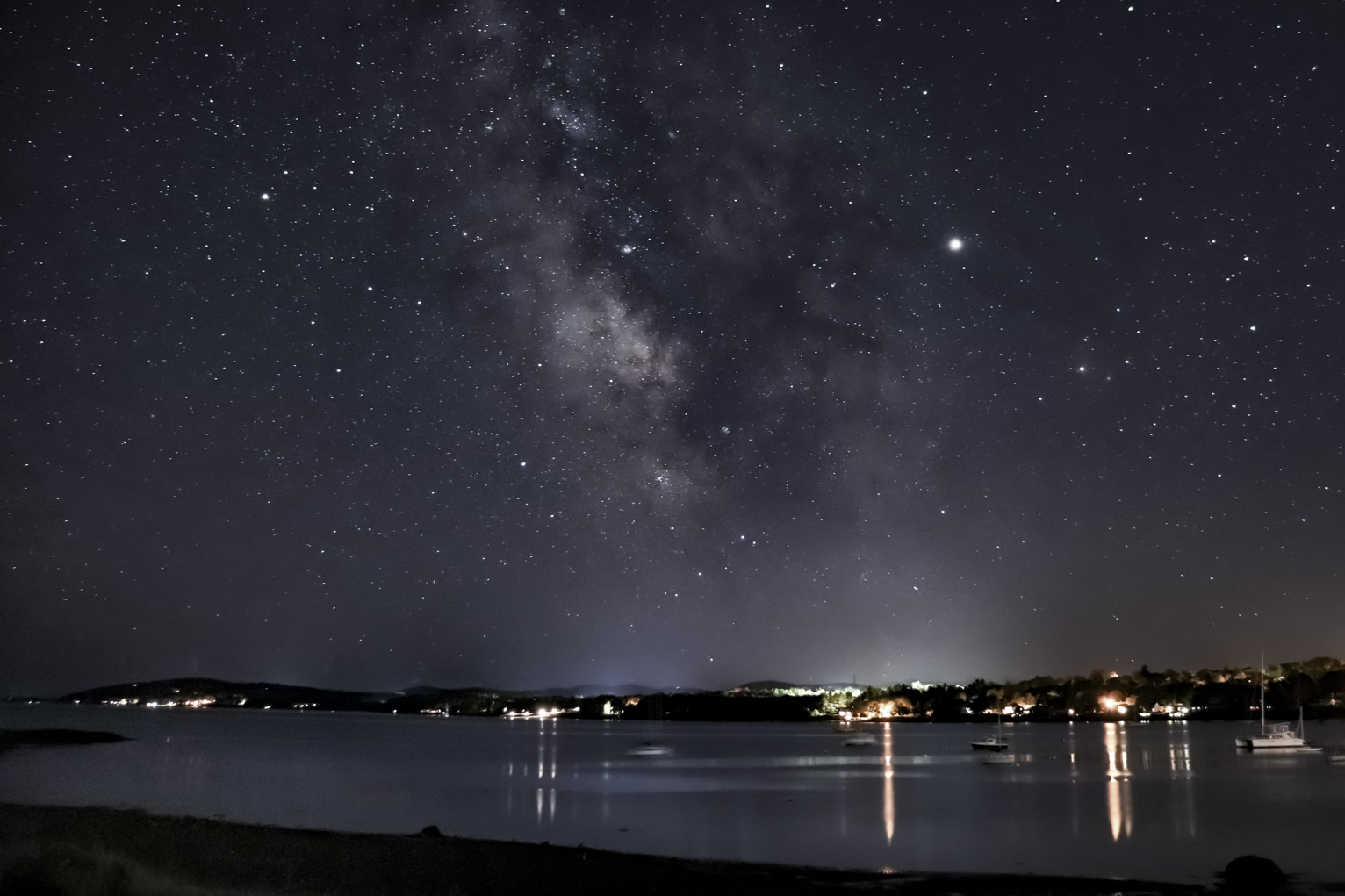 the milky way over belfast bay